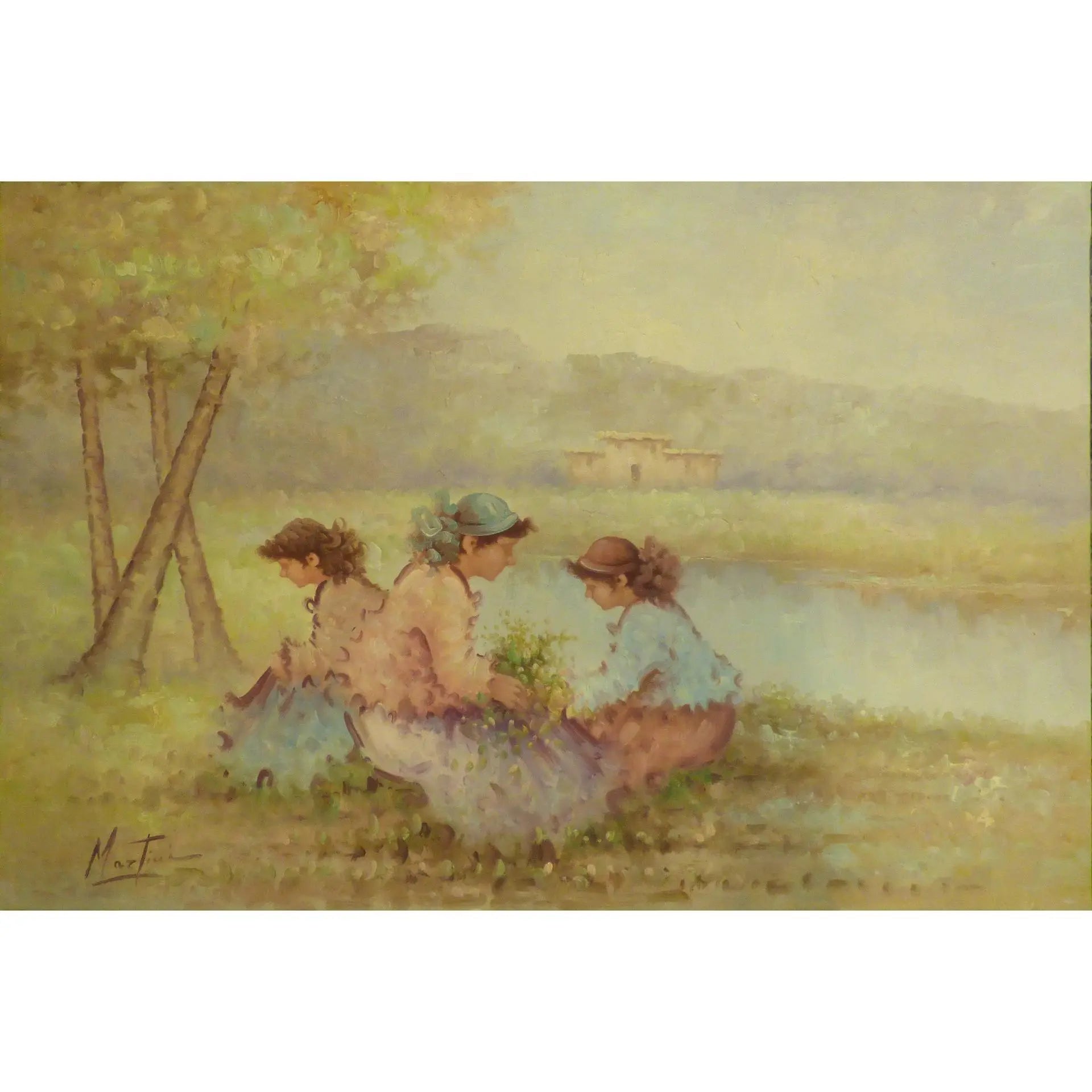 Painting Canvas Wall Art French Oil Painting MAbctilli Ready To Hang For Home Wall Art Decoration 50" X 70" Abcp-204